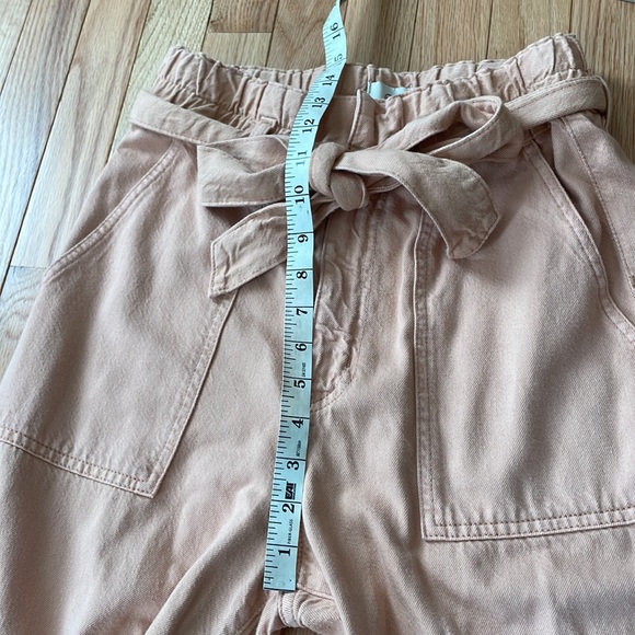 AG Adriano Goldschmied Pants Womens 27 Pink Renn Paper Bag Cropped Straight Leg - Picture 3 of 12